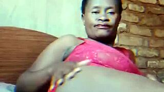 african milf teases her wet pussy fingers deep while hubby’s gone, getting so damn sexy