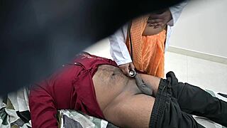 Doctor's hands on my indian pussy makin me cum so hard during checkup feels amazin