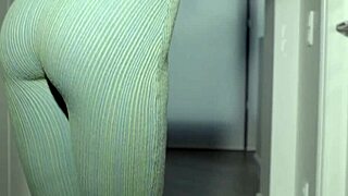 Gorgeous Petite Teen Strips Rips Clothes Plays with Perky Tits Ass