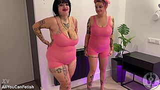 Huge Boobs Jump Wildly with Belly Shake and Ass Worship!