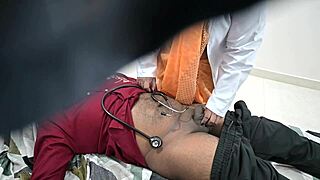 Doctor's hands on my indian pussy makin me cum so hard during checkup feels amazin