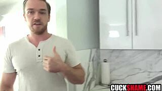 Cuckold hubby watches guest's monster cock stretch wife dolly leigh wide