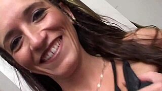 Italian milf amateur shoves dildo deep in her natural tits ass for toy fun