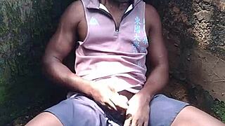 SEXY FOREST CUMSHOT DRENCHES YOUNG ASS HARD