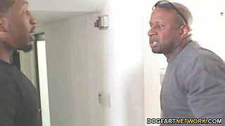 Monster BBC stretches Asian slut in savage double penetration