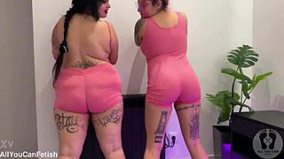 Huge Boobs Jump Wildly with Belly Shake and Ass Worship!