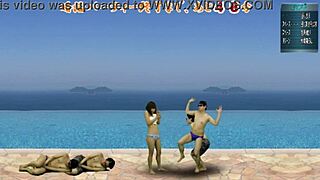 Ouch! Japanese Femdom Ball Kicking Game Action Explodes!