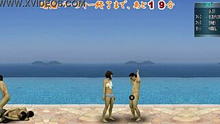 Ouch! Japanese Femdom Ball Kicking Game Action Explodes!