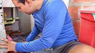 plumber fills cheating wife's pipe with cum while husband away