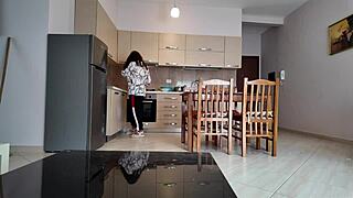 Stepmom Shocked By Stepsons Huge Dick Tease