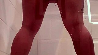 dildo loving whore showers with monster cock and big dildo