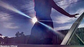 ms red x oils up her curvy latex-clad body for seductive teasing striptease