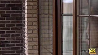 sexy young redhead teen rides older boyfriend cowgirl after clothes ripped fantasy