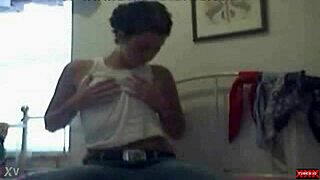 amateur webcam babe strips wet pussy teases with dildo in hardcore solo show