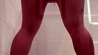 dildo loving whore showers with monster cock and big dildo