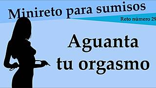 hold back your orgasm in this easy interactive game level