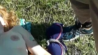 dude on beach spots hot naked blonde pulls out cock jerks off cums watching her sunbathe pov exhibitionist orgasm 🔥🏖️