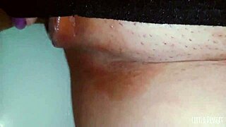 naughty latina babe fingers shaved pussy hard in public restroom