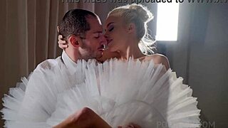 flexible blonde ballerina gets her tight pussy wrecked by huge cock at concert