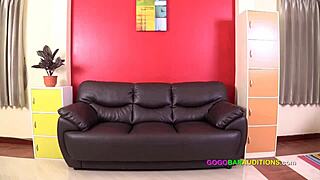 thai casting babe reveals boobs bigger than ddds on bangkok sofa interview