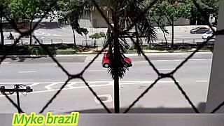 damn subrinha's hot blowjob turns into full ass fuck for tio 😏 see through red sheer complete!