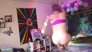 cute tattooed milf nympho rips clothes twerks big ass and fingers wet pussy live