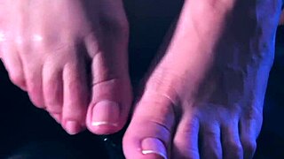 she teases with elegant heels and toes before deepthroat action starts