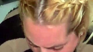 damn she gulps every drop of cum straight down her throat!