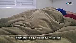 Married Housewife Cums on Cuckold Tongue Almost Caught by Son