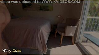 Wifey slips into TIGHT PANTIES and SEXY LINGERIE for voyeur eyes