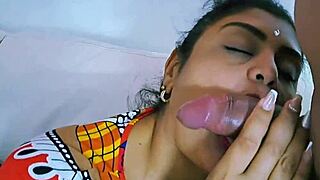 Mature big tits milf blows stepson like a pro!