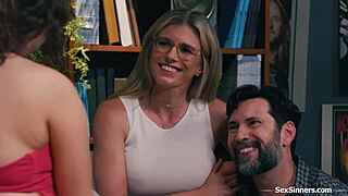 Petite young daughter-in-law gets deepthroated and facesat by inlaws