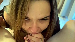 Bianca Belle Masters Smoking Fetish with Wet Deepthroat Cum Swallow