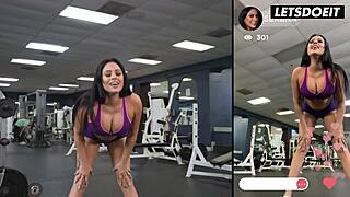 Gym Sluts Lure Skinny Stud Into Wild Threesome Fuck