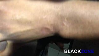 Cute Ebony Girlfriend Gives Oiled Blowjob for Bedroom Fuck