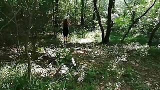 milf femdom punishes tattooed pee freak outdoors in toilet bdsm golden shower