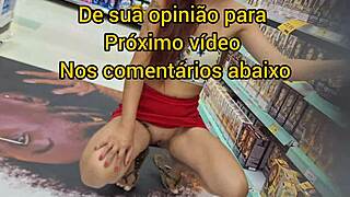 wife flashes her bare ass on street without panties outdoors