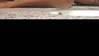 Babymama bent over begging for my monster black cock doggystyle pounding??