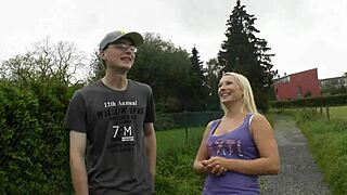 gina's casting interview turns to bent over doggystyle blowjob and lick