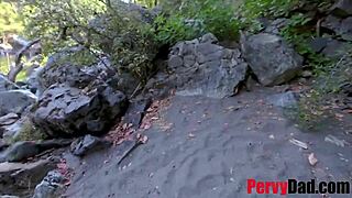 stepdaughter skips the hike craving old cock instead