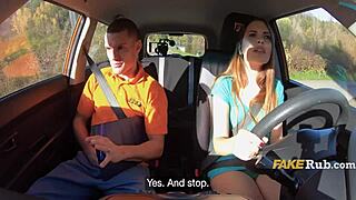 Italian SLUT Begs DMV Guy to FUCK Her in the BACKSEAT Car