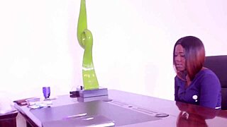 Brunette Milf Takes Brutal Bareback BBC Creampie in Office