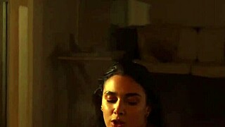 Latina Oiled Tits Exposed in Ripped Clothes Striptease Leads to Intense Kissing