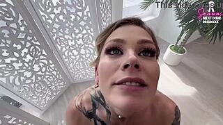 monster cock destroys tiny blonde slut rough