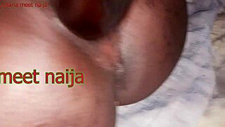 Ghana Ebony's Onion Booty Stretched by Thick Malt Bottle Fuck