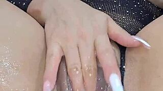 I finger my sexy pussy then fuck it hard with big eggplant