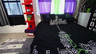 Sara Jay's BBW Body in Lingerie Slips Condom on Huge Dildo for Deep Pussy Pounding Orgasms