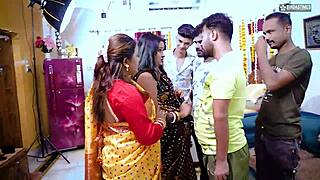 desi stepmom trains stepdaughter's first desi gangbang fuck fest