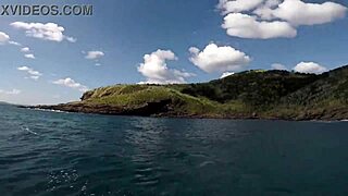 redhead teen with big natural tits takes monster cock on boat trip