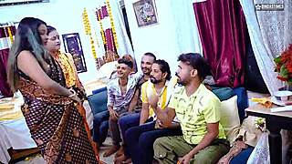 desi stepmom trains stepdaughter's first desi gangbang fuck fest